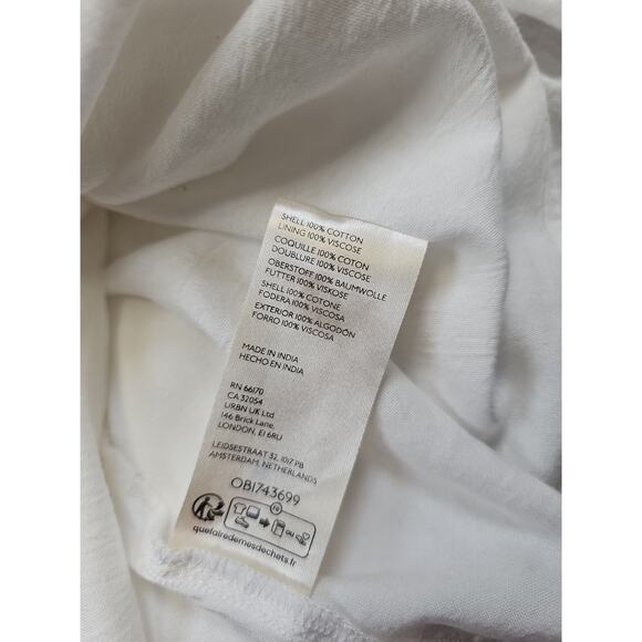 Anthropologie Dress Womens Size 8 The Katerina Button-Front White Cottagecore - Picture 8 of 10